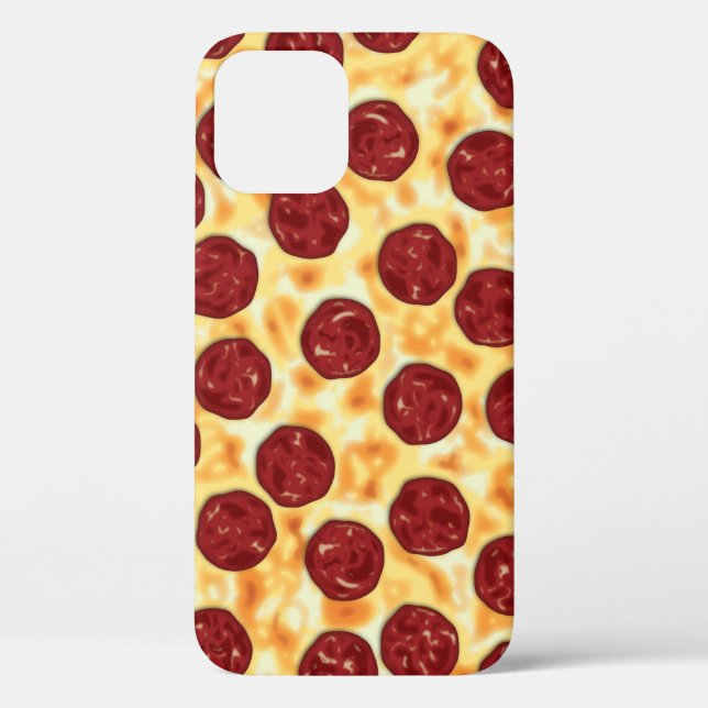 Funda De Case-Mate Para iPhone Patrón Pepperoni Pizza (Reverso )