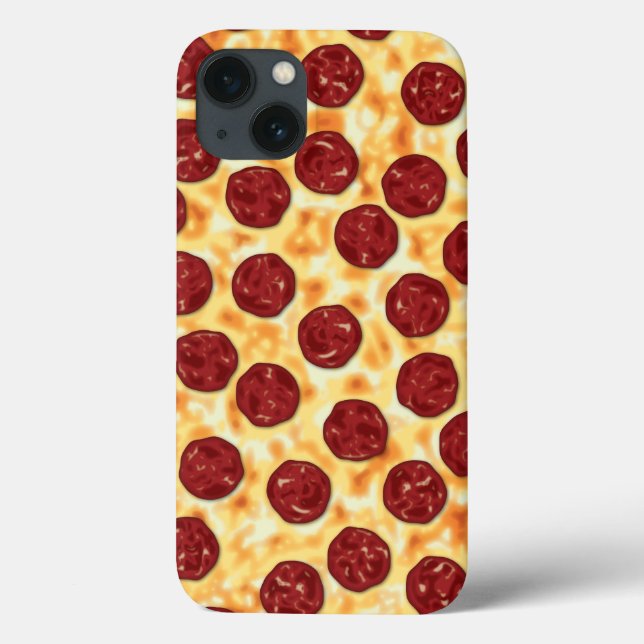 Funda De Case-Mate Para iPhone Patrón Pepperoni Pizza (Reverso)