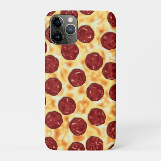 Funda De Case-Mate Para iPhone Patrón Pepperoni Pizza (Reverso)