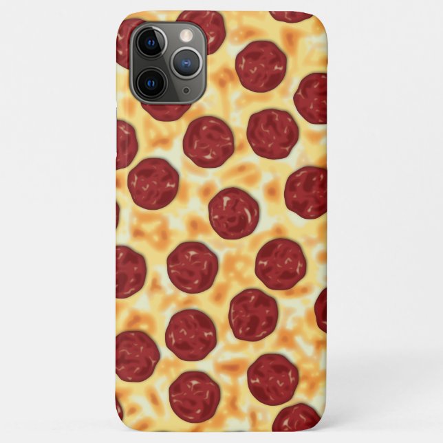 Funda De Case-Mate Para iPhone Patrón Pepperoni Pizza (Reverso)