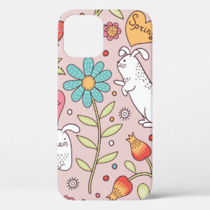 Funda Para iPhone 12 Patrón perfecto con conejillos
