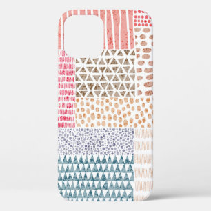Funda Para iPhone 12 Patrón perfecto en el estilo de los parches. d) Si