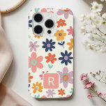 Funda Para iPhone 15 Pro Patrón personalizado de flores de color crudo<br><div class="desc">Mejora tu teléfono con este vibrante y alegreEstuche de teléfono con motivos de flores de color Girly personalizado ! Este diseño presenta una gran variedad de flores alegres y alegres de varios colores, creando un ambiente animado y llamativo. Perfecto para añadir un toque de feminidad y alegría a tu accesorio...</div>