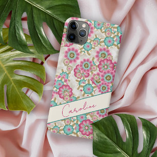 Funda Para iPhone 11 Pro Max Patrón personalizado de flores japonesas de primav