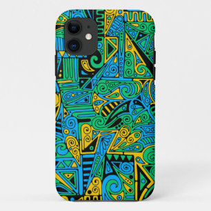 Funda Para iPhone 11 Patrón Pintado A Mano Y Digitalmente Art. 21