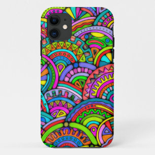 Funda Para iPhone 11 Patrón Pintado A Mano Y Digitalmente Art. 27