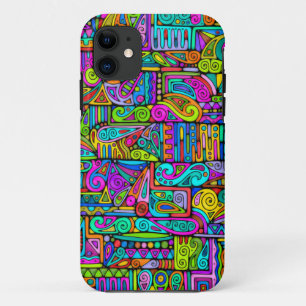 Funda Para iPhone 11 Patrón Pintado A Mano Y Digitalmente Art. 5