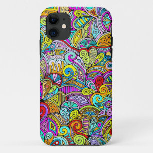 Funda Para iPhone 11 Patrón Pintado A Mano Y Digitalmente Art. 6