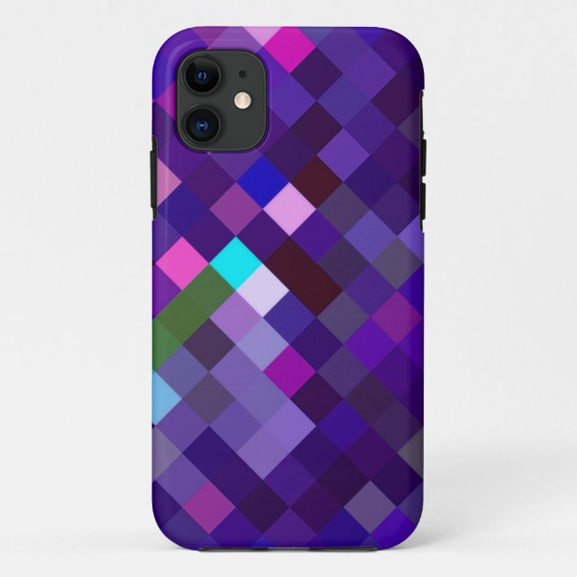 Funda De Case-Mate Para iPhone Patrón Pixelado - Púrpura (Reverso)