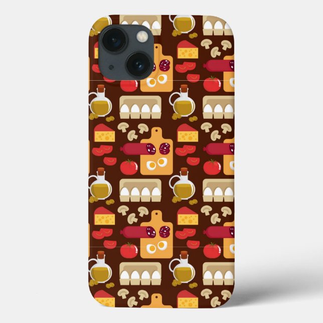 Funda De Case-Mate Para iPhone Patrón Pizza (Reverso)