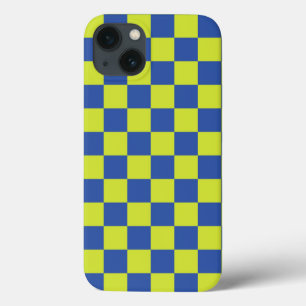 Funda Para iPhone 13 patrón policial a cuadros