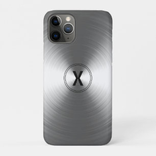Funda Para iPhone 11 Pro Patrón radiante plateado contemporáneo monogramado