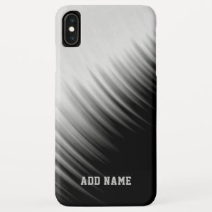 Funda Para iPhone XS Max Patrón rayado abstracto negro y blanco