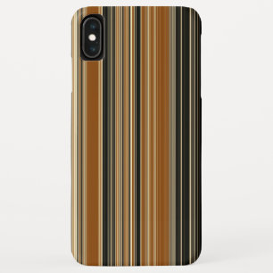 Funda Para iPhone XS Max Patrón rayado de color marrón y negro