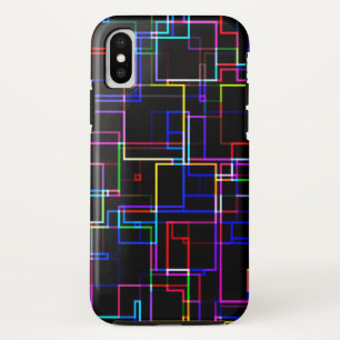 Funda Para iPhone XS Patrón rayado multicolor de Guay