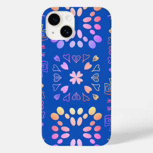 Funda Para iPhone 14 De Case-Mate Patrón real azul rosa Lilac Ombre Patchwork