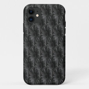 Funda Para iPhone 11 Patrón realista de crisantemos negros - Negro