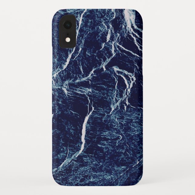 Funda De Case-Mate Para iPhone Patrón resumen azul de la marina (Reverso)
