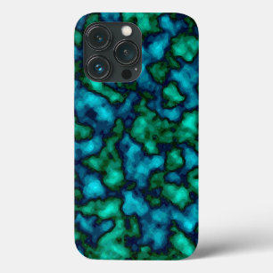 Funda Para iPhone 13 Pro Patrón resumen azul y verde