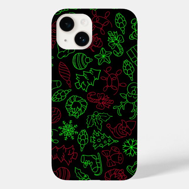 Funda De Case-Mate Para iPhone Patrón resumen de navidades (Reverso )
