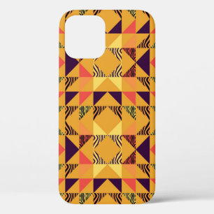 Funda Para iPhone 12 Patrón Resumen del Triángulo de Memphis Pastel.
