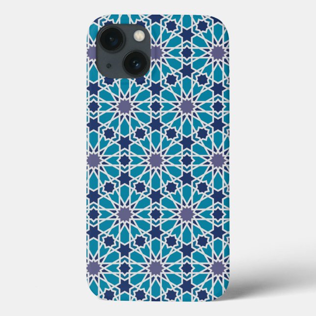 Funda De Case-Mate Para iPhone Patrón Resumen En Azul Y Gris (Reverso)