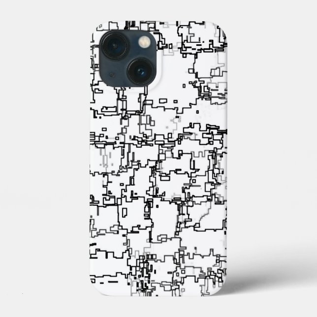 Funda De Case-Mate Para iPhone Patrón resumen en blanco y negro (Reverso )