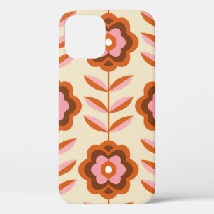 Funda Para iPhone 12 Patrón retro sin soldadura de los años 70. Estétic
