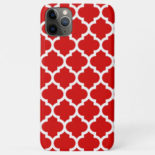 Funda Para iPhone 11 Pro Max Patrón rojo blanco marroquí de quatrefol #5