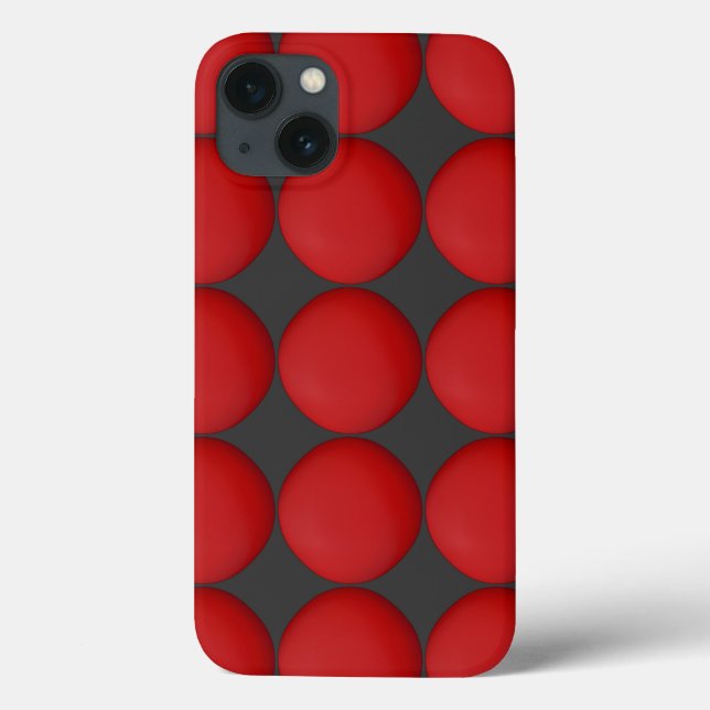 Funda De Case-Mate Para iPhone Patrón rojo elegante (Reverso)