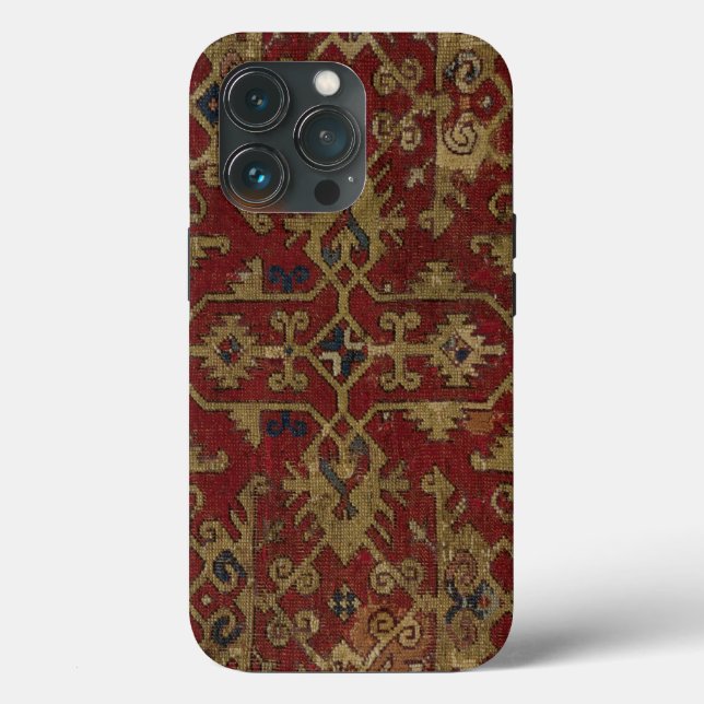 Funda De Case-Mate Para iPhone Patrón rojo persa Rústico Antiguo (Reverso )