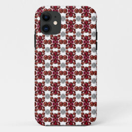 Funda Para iPhone 11 Patrón rojo y blanco