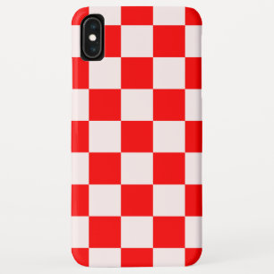 Funda Para iPhone XS Max Patrón rojo y blanco controlado