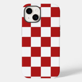 Funda Para iPhone 14 De Case-Mate Patrón rojo y blanco controlado