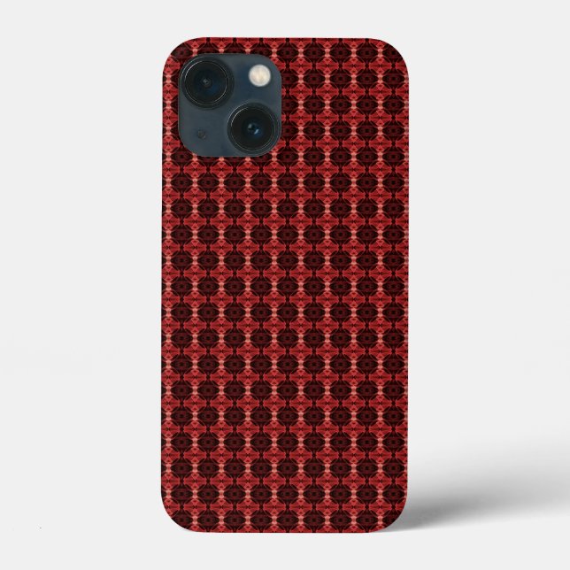 Funda De Case-Mate Para iPhone Patrón rojo y negro abstracto (Reverso )