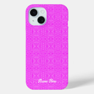 Funda Para iPhone 15 Patrón rosa abstracto elegante personalizado
