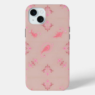 Funda Para iPhone 15 Mini Patrón rosa Paisley