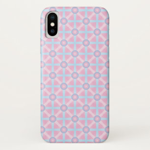 Funda Para iPhone X Patrón rosa, púrpura y azul claro