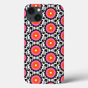 Funda Para iPhone 13 Patrón rosa Suzani
