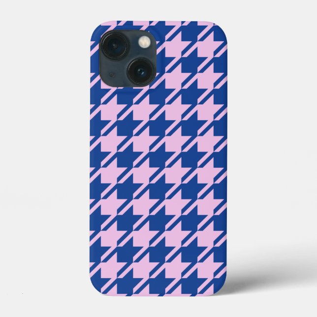 Funda De Case-Mate Para iPhone Patrón rosa y azul de Houndstap (Reverso )