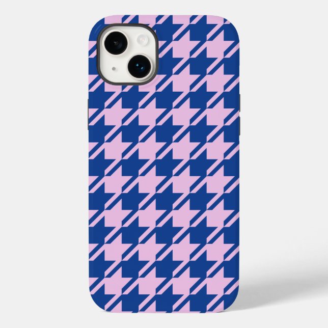Funda De Case-Mate Para iPhone Patrón rosa y azul de Houndstap (Reverso )