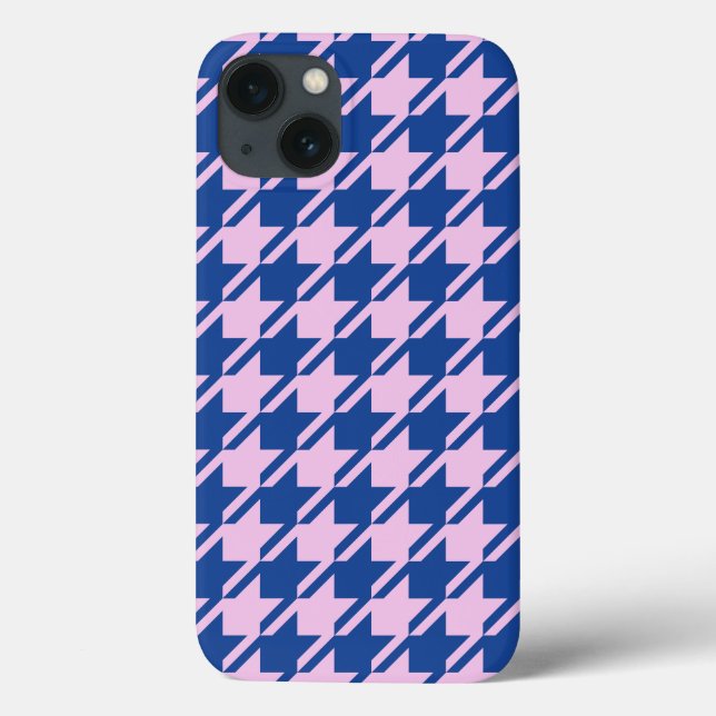 Funda De Case-Mate Para iPhone Patrón rosa y azul de Houndstap (Reverso)