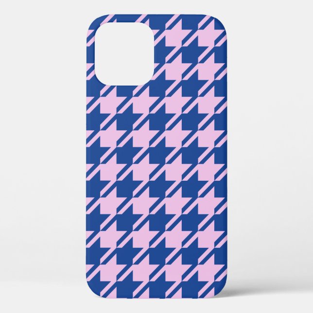 Funda De Case-Mate Para iPhone Patrón rosa y azul de Houndstap (Reverso )