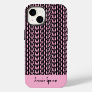 Funda Para iPhone 14 De Case-Mate Patrón rosa y negro moderno