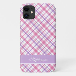 Funda Para iPhone 11 Patrón rosado y púrpura