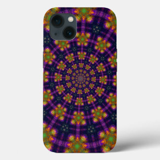 Funda Para iPhone 13 Patrón Royal Purple and Gold Kaleidoscope