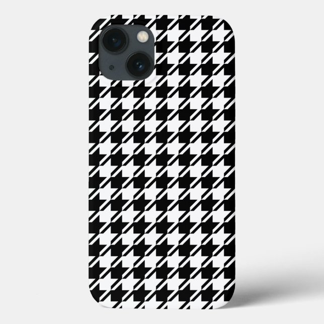 Funda De Case-Mate Para iPhone Patrón Rpt de Houndstoth BW (Reverso)