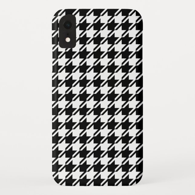 Funda De Case-Mate Para iPhone Patrón Rpt de Houndstoth BW (Reverso)