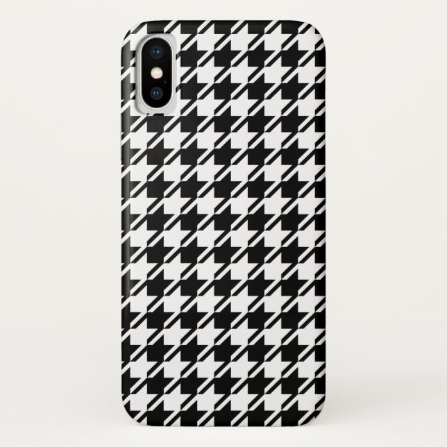 Funda De Case-Mate Para iPhone Patrón Rpt de Houndstoth BW (Reverso)