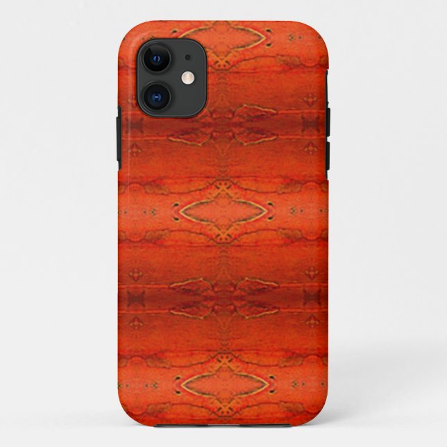 Funda De Case-Mate Para iPhone Patrón ruso azteca Naranja (Reverso)